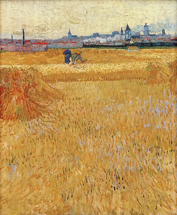 Cánh đồng lúa mì nhìn về phía Arles, 1888, Vincent van Gogh